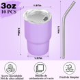 thumbnail image 2 of 3 Oz de Vaso de Chupito con Pajita Y Tapa, 10 Vasos de Chupito de SublimacióN de Acero Inoxidable, Juego de Vasos de Chupito para Bodas, Fiestas, Tequiler, Whisky, CóCteleso, 10 Colores., 2 of 6