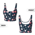 thumbnail image 6 of Uemuo Cherry Blossoms Pattern Women's Sports Bra - High Impact Support, Breathable, and Comfortable Athletic Bra for Running, Yoga, and Workouts, 6 of 9