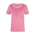 thumbnail image 3 of XMHJSMD Women Fashion Casual Print O-Neck Loose Short Sleeve T-Shirt Top Blouse Pullover(Pink,Xxxl), 3 of 6