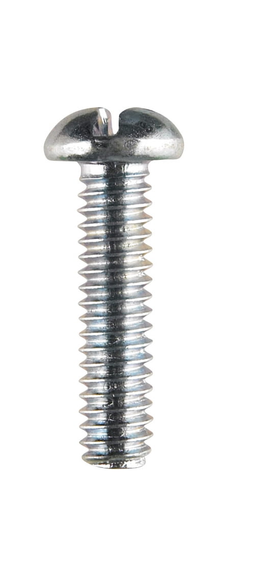 100 Pack 1/4-20 x 1" Zinc Plated Slotted Round Head Machine Screw, Each