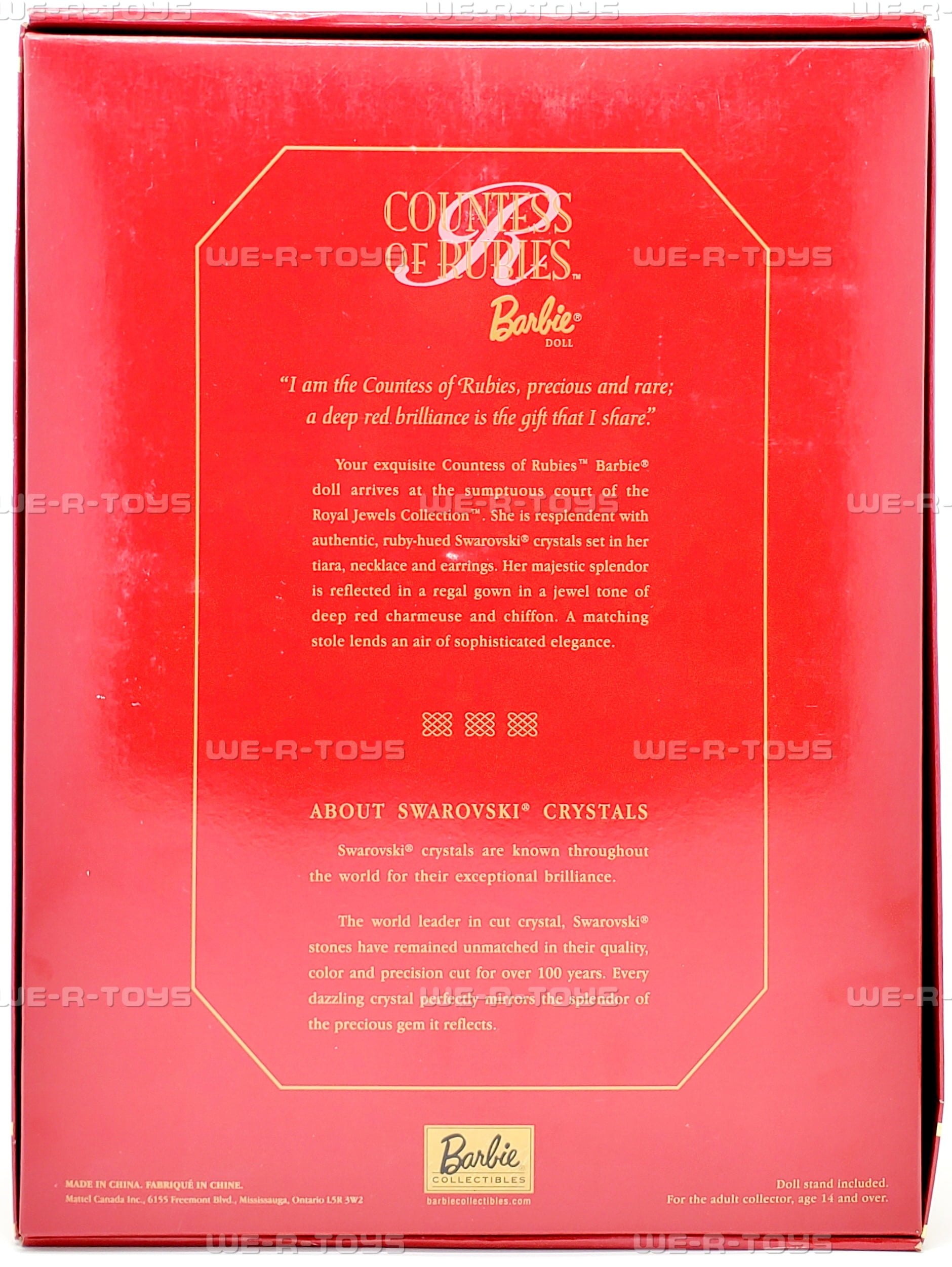 Countess of Rubies Barbie Doll Royal Jewels Collection 4th