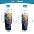 thumbnail image 6 of Yayeee 40oz Stainless Steel Tumbler with Straw and Handle Double-Wall Insulated Travel Water Bottle, Psychedelic Jellyfish, 6 of 8