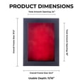 thumbnail image 3 of 24x36 Shadow Box Frame Black Wood | With a 3/4" Usable Display Depth | Includes a Red Real Suede, 3 of 6