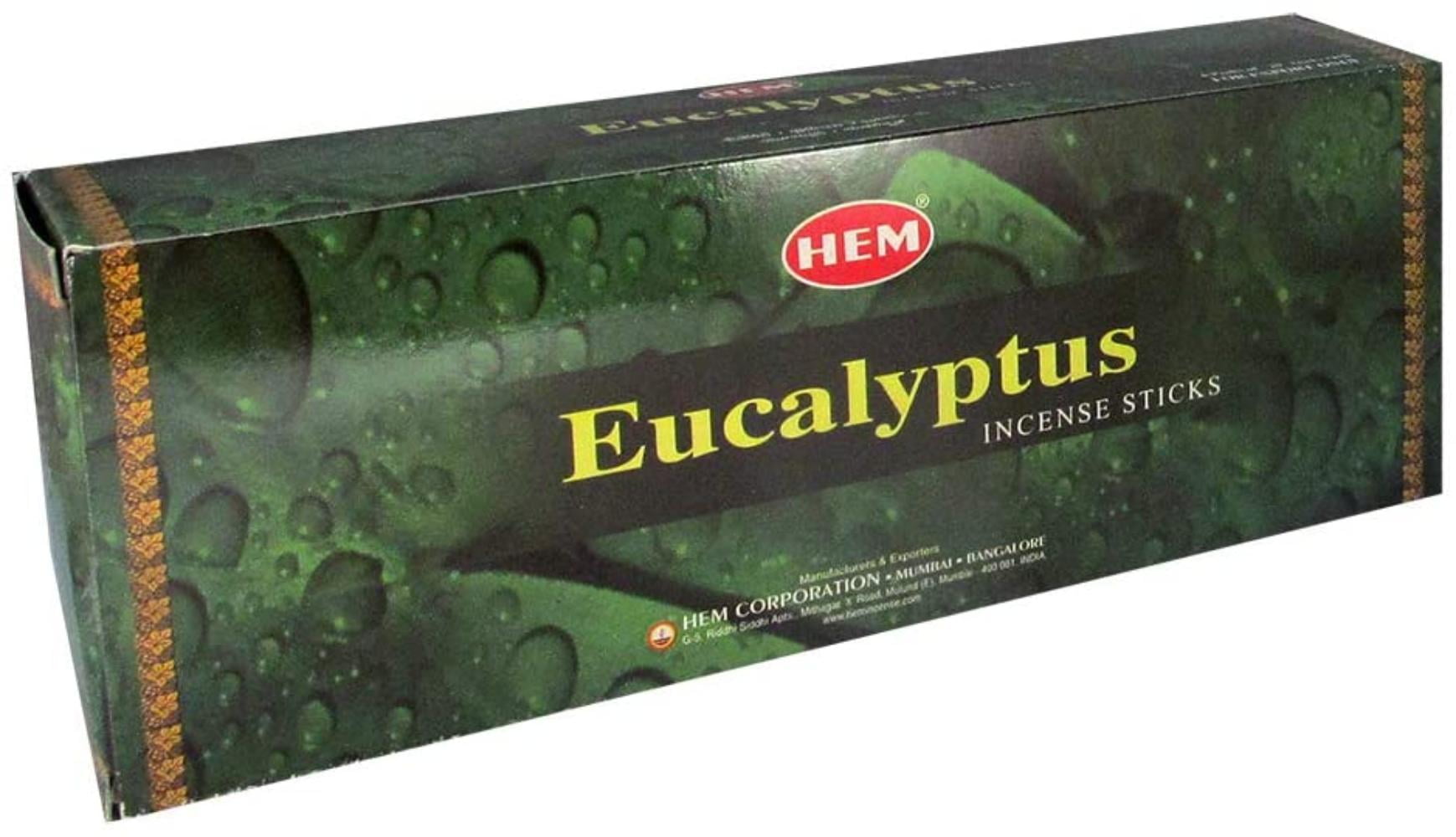 Hem Hand Rolled Fine Quality Eucalyptus Incense Sticks for Purification Relaxation Positivity Healing Happiness Spirituality Peace Prayers Meditation.., By Visit the HEM Store