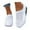 White, variant on XEGLSBU Women's Mesh Stretch Knitted Air Cushion Mule Clogs Fashion Comfortable Closed Round Toe Breathable Slip On Wedge Orthopedic Mules Sneaker for Summer Casual Beach Walking Slippers