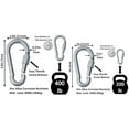 thumbnail image 7 of Heavy Duty 2" & 2.8" Locking Thumb Screw Closure Zinc-Galvanized Steel Carabiner Spring Snap Clip Link Hooks, 7 of 7