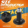 thumbnail image 2 of HIBIBUD 2 Pack 150W Ceramic Heat Emitter,No Light Emitting Heat Lamp Reptile Heat Bulbs,Ceramic Heat Lamp for Reptiles,Amphibian,Chicken,Dog,Cat, 2 of 7