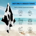 thumbnail image 4 of GZHJMY Beach Towel for Women Girls, Black and White Cow Print Bath Towel, Oversized Lightweight Sport Towel, 31x63 Inch, 4 of 7