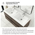 thumbnail image 6 of Angela 48" Wall-Mounted Double Sink Bathroom Vanity in Rose Wood with White Basin, 6 of 16