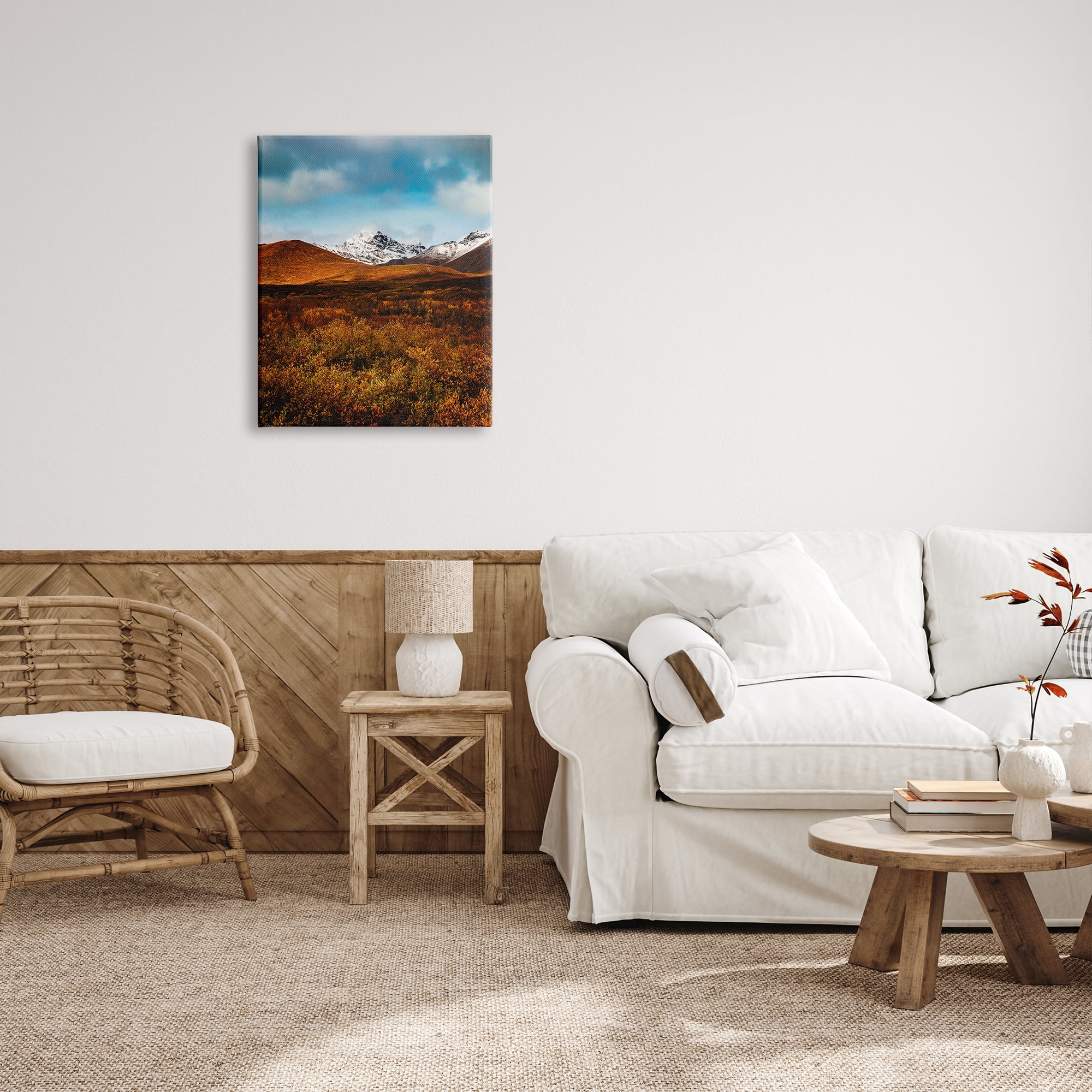 Stupell Industries Icy Mountain Landscape Landscape Photography Gallery Wrapped Canvas Art Print Wall Art, 24 x 30