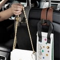 thumbnail image 2 of Mistaha Car Seat Back Dual Hook Holder Set - Multi-functional Phone Mount for Car, Concealed Storage Organizer, Removable Car Headrest Hook, Soft Silicone, Pack of 2, Light Brown, 2 of 6