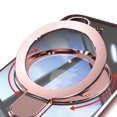 thumbnail image 3 of Allytechgroup Case for Apple iPhone 16e [Compatible with MagSafe], 360° Rotatable Invisible Magnetic Ring  Stand [Camera Lens Protector] Military-Grade Plating Clear Shockproof Phone Cover, Rosegold, 3 of 7