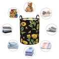 thumbnail image 6 of Fotbe Bees and Sunflowers Laundry Basket with Handles, Waterproof Large Laundry Hamper, Wash Bag for Corner Dorm, Rolling Laundry Basket with Handles-Medium, 6 of 8