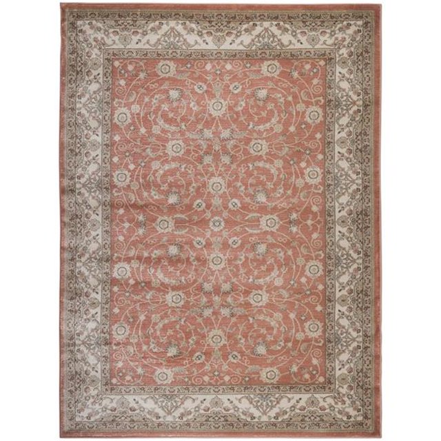 Radici 3810-0023-TERRACOTTA Garda Rectangular Oriental Rugs, Terracotta - 2 ft. 2 in. x 7 ft. 7 in.