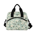 thumbnail image 2 of Lunch Bag Portable Crossbody Meal Bag Cooler Bag Insulated Lunch Bag Food Bag Handheld & Crossbody Design Cool Beautiful White Flowers, 2 of 6