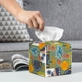 thumbnail image 6 of Sikiie Hawaiian Style Leather Tissue Box Cover Square, tissue box holder, Tissue Box with Bottom Belt-5.2”x5.2”x5.2”, 6 of 7