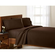 Angle View: Mainstays Fleece Sheet Set, Costa Brown