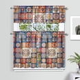 thumbnail image 2 of Boho Kitchen Curtains for Windows – Rustic Tribal Floral Print Cafe Curtains, Vintage Bohemian Geometric Panels for Home Décor, 2 of 6