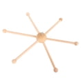 thumbnail image 1 of Percha Para Cuna De Bebé Con Marco De Madera, Sin Rebabas, 1 Juego, Percha Móvil De Madera Fácil De Montar, Natural Para Carillón De Viento Para Decoración, 1 of 7