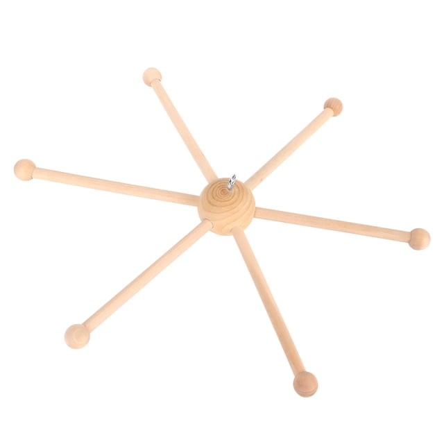 Percha Para Cuna De Bebé Con Marco De Madera, Sin Rebabas, 1 Juego, Percha Móvil De Madera Fácil De Montar, Natural Para Carillón De Viento Para Decoración
