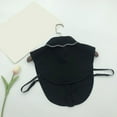 thumbnail image 4 of CYSFASHION Detachable Dicky Collar Blouse for Women Solid Faux Shirt Family Business Casual V Neck Fake Collar Black, 4 of 9