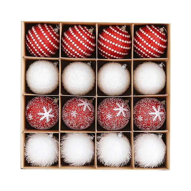 16PCS Christmas Tree 6cm Ball Bauble Hanging Home Party Ornament Decor