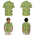 thumbnail image 2 of Whosucclay Tropical Hibiscus Plumeria Rambutan Palm Leaves Print Matching Hawaiian Holiday Outfit Set Men's Button T-Shirt Women's Sleeveless Sundress, 2026 Long Midi Dress Travel Outfit, 2XL, 2 of 7