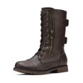 thumbnail image 1 of Bota DREAM PAIRS TERRAN Militar de Media Caña con Cordones Marrón 8.5, 1 of 7