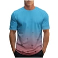 thumbnail image 2 of WAENQINLA Men's Graphic T Shirt Crew Neck Gradient Color Short Sleeve Shirts Hawaii Tropical Palm Tree Print Casual Tees, 2 of 5