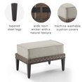 thumbnail image 4 of Crosley Furniture Prescott Modern Wicker Outdoor Ottoman in Taupe/Brown, 4 of 11