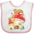 thumbnail image 3 of Inktastic Mushroom Cottage Boys or Girls Baby Bib, 3 of 4