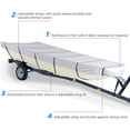 thumbnail image 3 of 16FT x 75" 210D Marine Grade Boat Cover， Waterproof Heavy-Duty Trailerable Fit for Jon Boat, Grey, 3 of 7