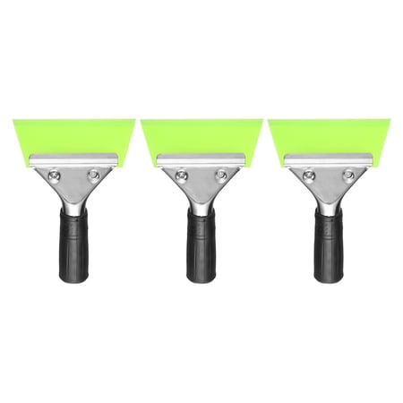 Uxcell 3pcs Squeegee 5 Inch Length Auto Water Blade Shower Squeegee with Non-Slip Handle for Car Windshield Window Cleaner Glass Door Green