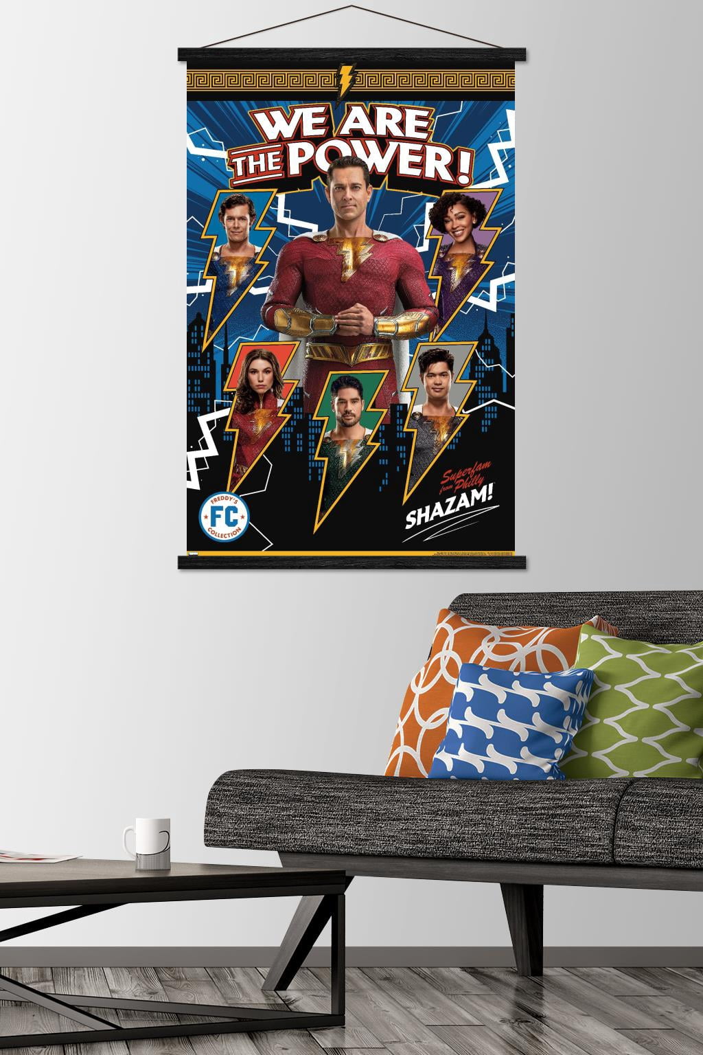 DC Comics Movie Shazam! Fury of the Gods - Family Wall Poster with Magnetic Frame, 22.375" x 34"