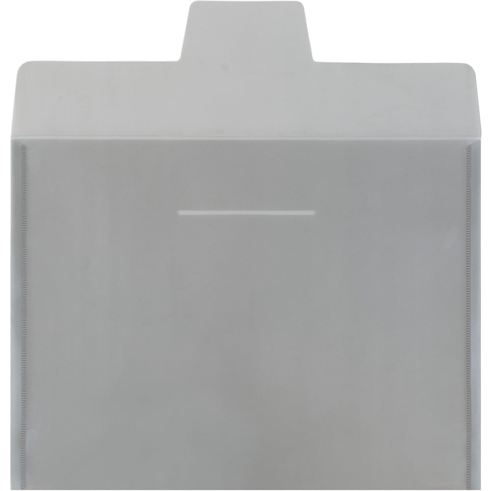 JAM Plastic Tuck Flap Envelopes, 8.9x12, 12/Pack, Grey, Letter Booklet