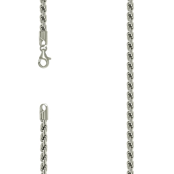 925 Sterling Silver Solid Rope Chain Silver 4.5mm Anklet 9 Inch Anklet for Women and Men