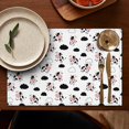 thumbnail image 5 of White Cow Cloud Pattern Summer Placemats Table Placemats Set Of 4-Linen Kitchen Washable Placemats Table Mats 11.8"x17.7" Non-Slip Heat Resistant, 5 of 6