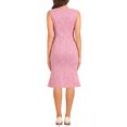 thumbnail image 3 of INSPIRE CHIC Women's Boat Neck Tweed Sleeveless Elegant Bodycon Dresses M Hot Pink, 3 of 6