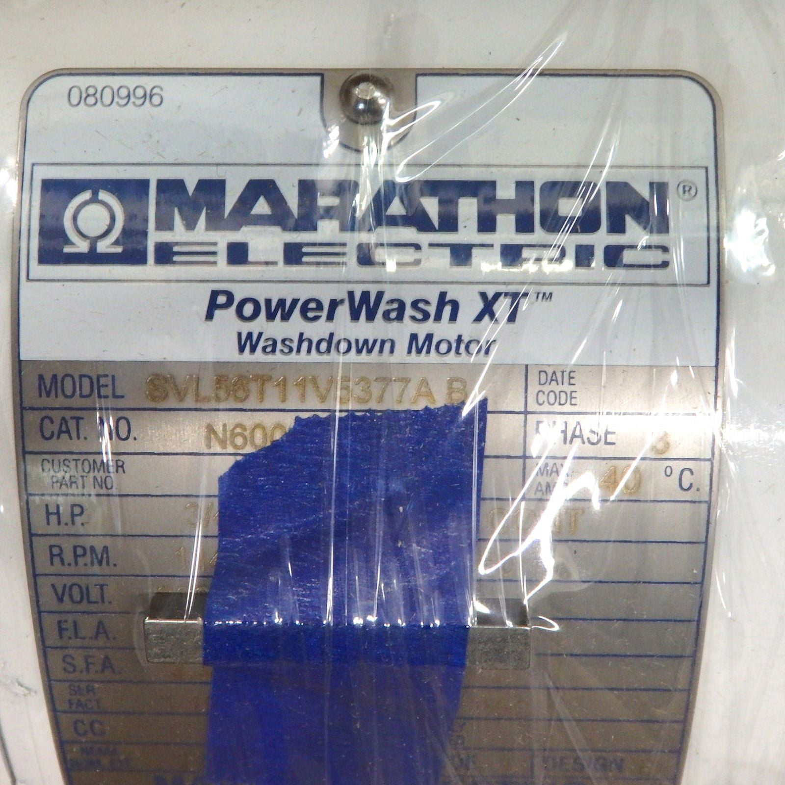 Marathon Motor N600 3/4HP 1200RPM 56C TENV 208-230/460V 3 Phase 056T11V5377
