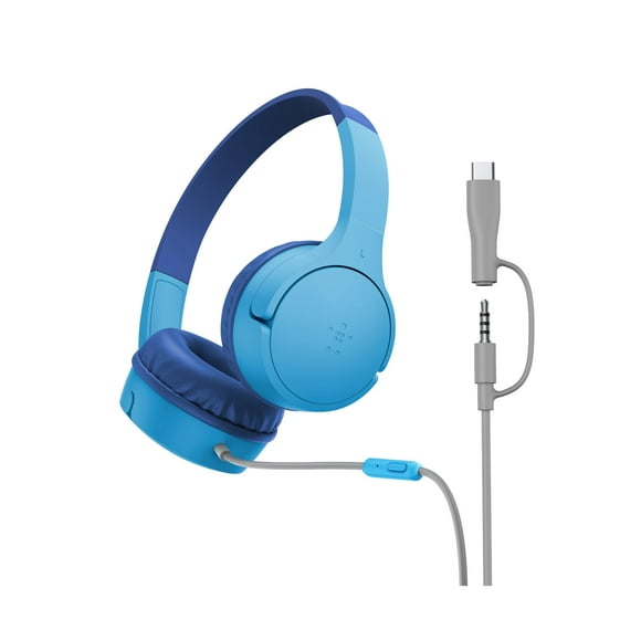 Auriculares inalámbricos SoundForm Mini para niños con cable USB-C de Belkin