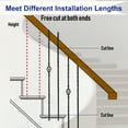 thumbnail image 6 of Sidasu 15 Pack Iron Balusters Square Hollow Stair Spindles 1/2" Metal Balusters with Iron Baluster Swivel Shoes for Staircase, 6 of 6