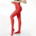 thumbnail image 4 of gbyLJF Women's Tights Solid Color Footed Pantyhose Tights High Waist Tights for Women, 4 of 7