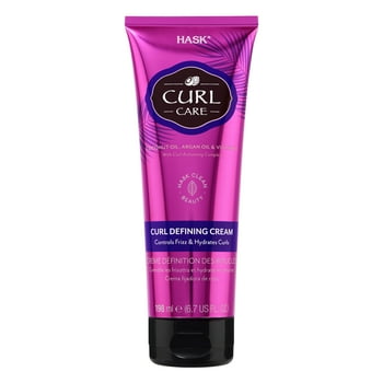 Hask Curl Care Moisturizing Shine Enhancing Hair Styling & Defining Cream with Coconut oil, Argan Oil &  E, 6.7 fl oz