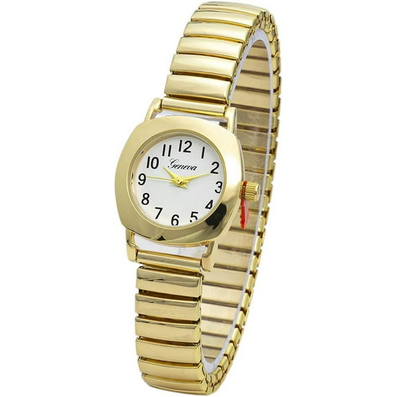 Blekon Collections Womens Quartz 24mm Case Casual Metal Stretch Band Watch