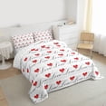 thumbnail image 3 of Manfei Happy Valentine'S Day Bedding Comforter Set,Cute Loves Pattern Twin Comforter Sets,Red White Bedding Set For Men Women,Super Cozy Room Decor Reversible,2 Pieces, 3 of 8