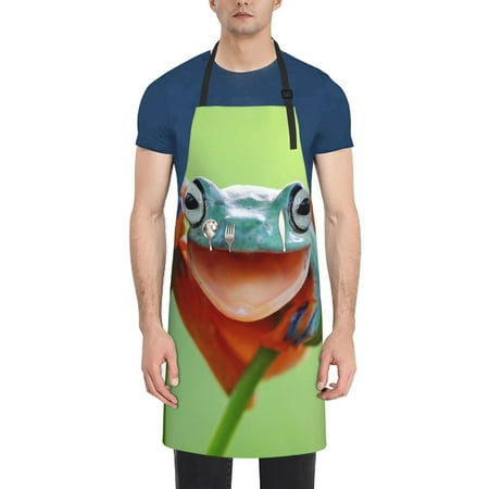 

Coaee Flying Frog On Branch for Waterproof Apron for Unisex Adult with Adjustable Bib Apron