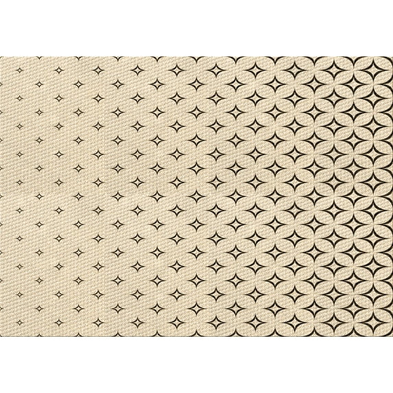 Ahgly Company Indoor Rectangle Patterned Moccasin Beige Area Rugs, 3' x 5'