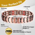thumbnail image 4 of Brazalete Magnético Feraco Cobre Puro 99.99% Imán 3500 Gauss para Hombre, 4 of 9
