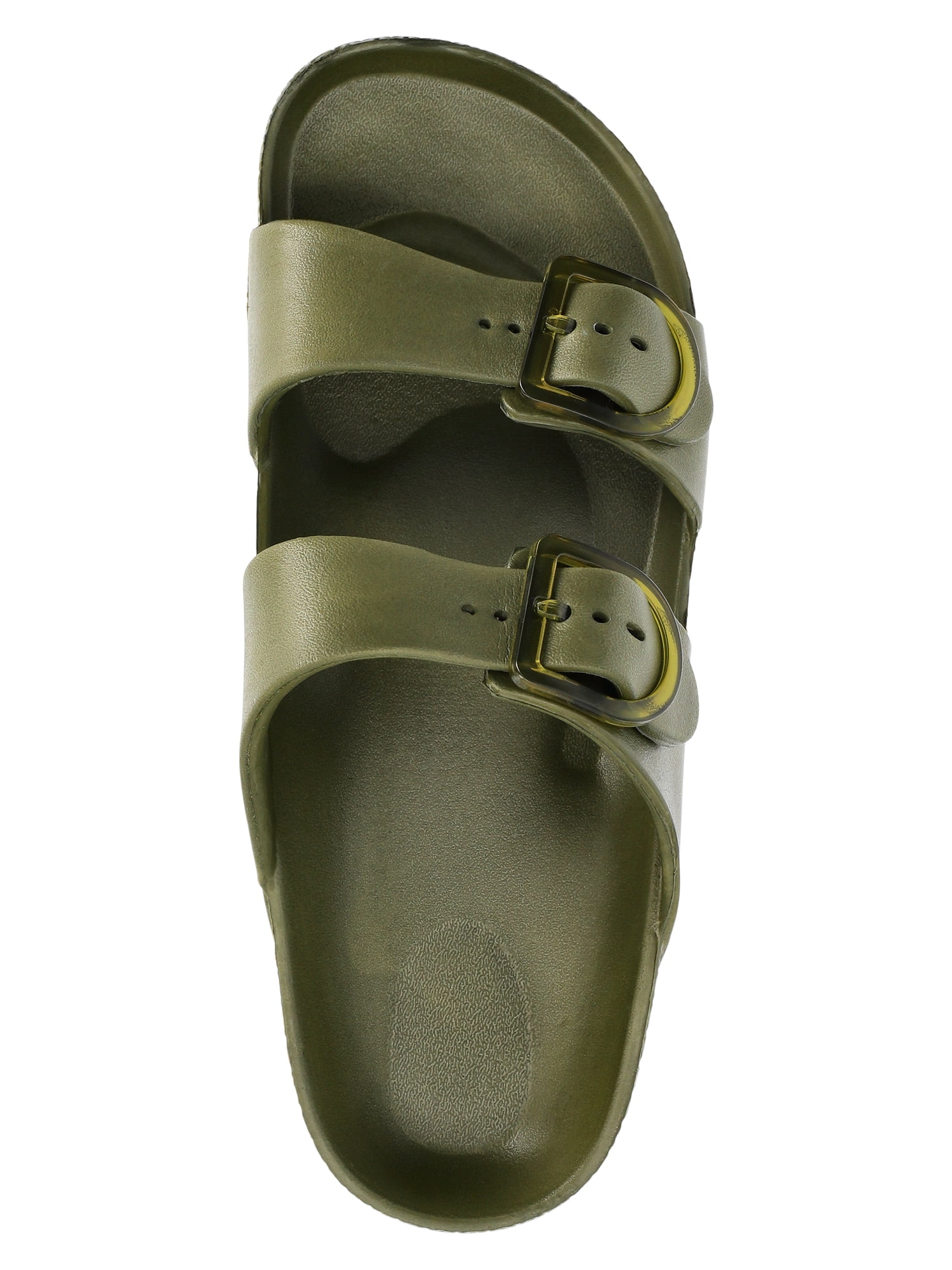 Time and Tru Women's Double Buckle EVA Slide Sandals