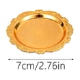 thumbnail image 3 of Tong Decorative Serving Tray Metal Jewelry Dish And Vanity Organizer Round Snack Platter For Parties Tabletop Plate For Dessert And Candles, 3 of 4